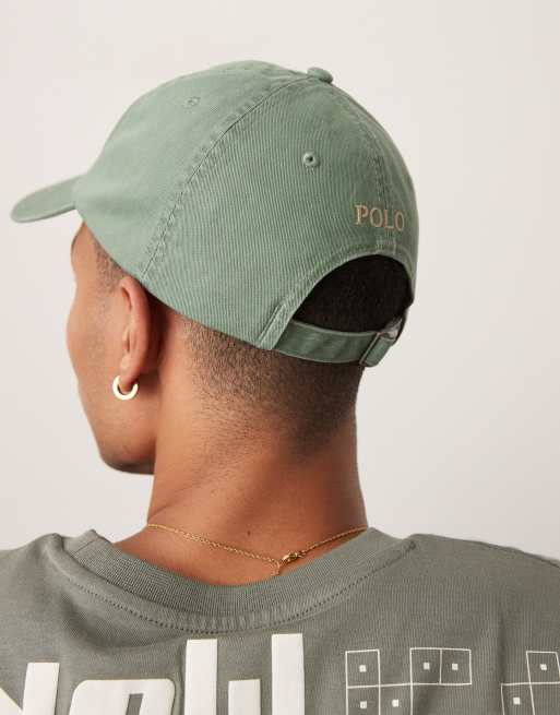 Gorra de béisbol verde claro con logo de sarga de Polo Ralph Lauren, 2 de 3