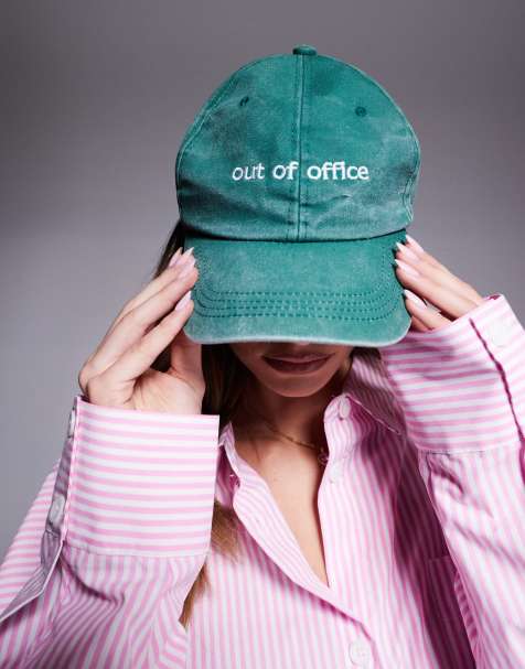 Gorra de béisbol verde lavado con diseño "Out of Office" de South Beach - view 1
