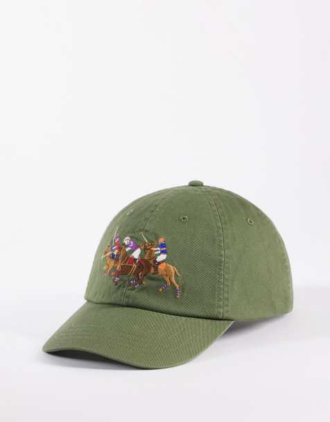 Gorra de béisbol verde oliva con estampado gráfico de polo de Polo Ralph Lauren - view 1