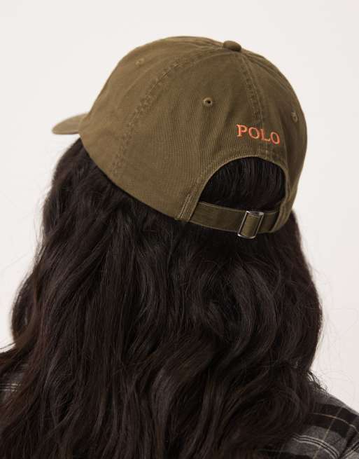 Gorra de béisbol verde oliva con logo de sarga de Polo Ralph Lauren, 2 de 3