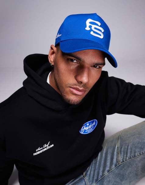 Gorra de camionero azul cobalto con logo de Faded Store - view 1