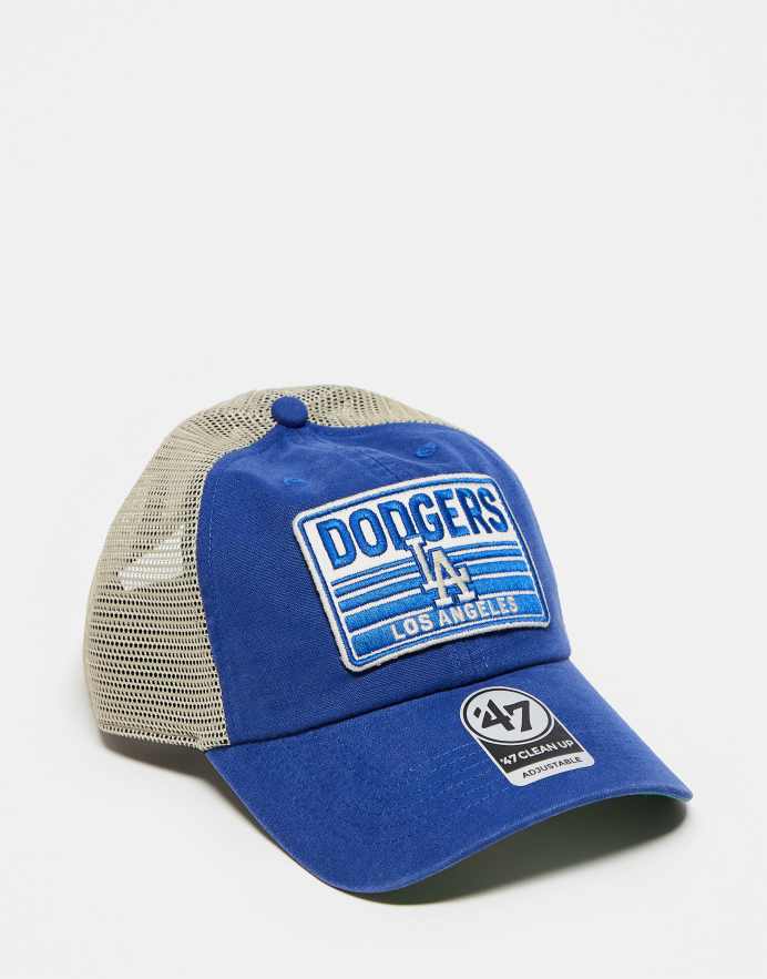 47 Brand Gorra de camionero azul con parche de los LA Dodgers Clean Up de
