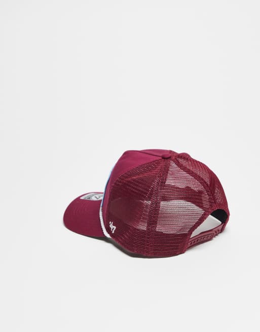 Gorra de camionero burdeos con detalle de parche World Series de 47 Brand, 3 de 3