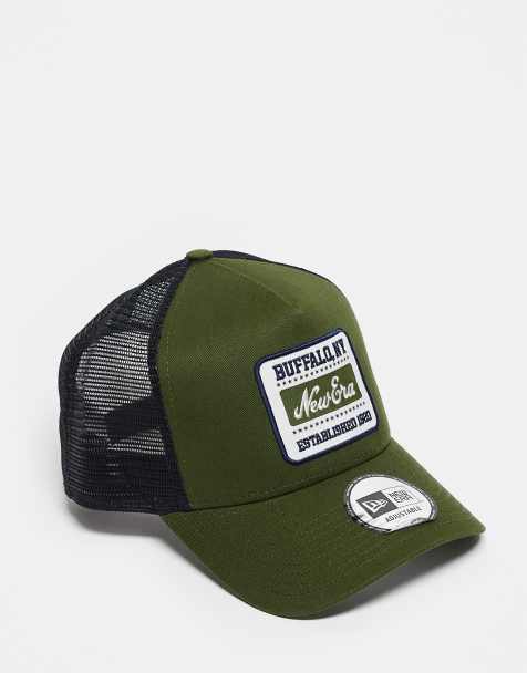 Gorra de camionero caqui con parche del logo de New Era - view 1