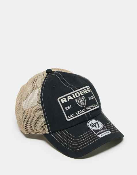 Gorra de camionero negra con parche de los LA Raiders Clean Up de 47 Brand - view 1
