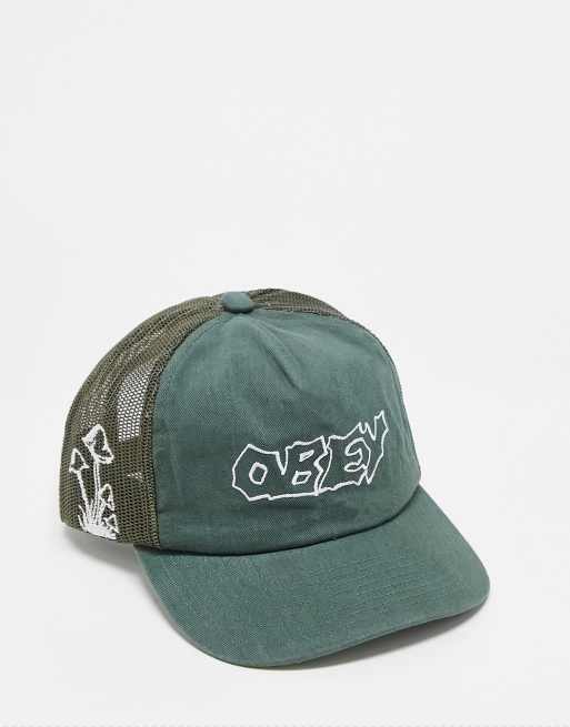 Gorra de camionero verde oscuro Disobey de Obey