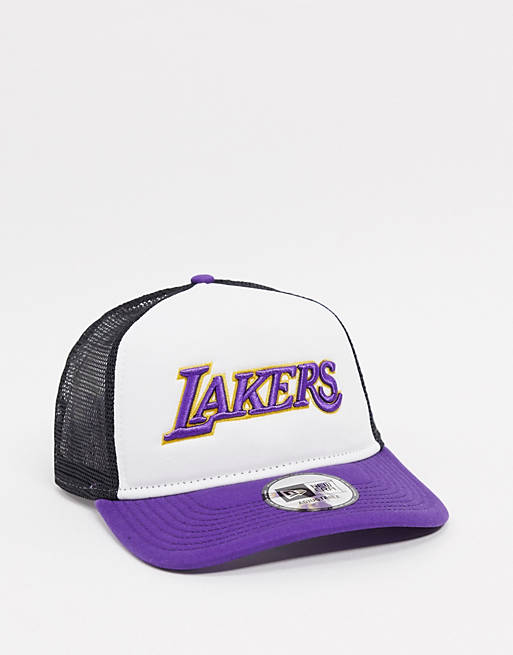 New Era LA Lakers Colour Block Trucker Cap 