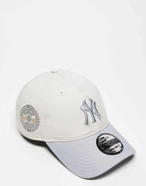 Gorra gris multicolor con visera en contraste y logo de los NY Yankees 9Twenty de New Era