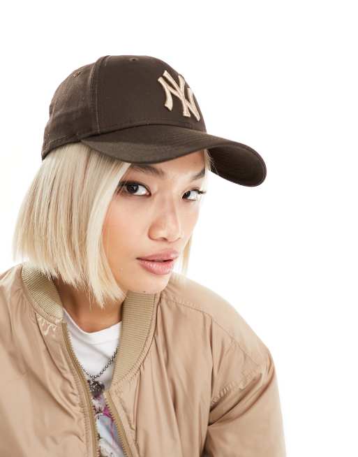 New Era - Gorra de terciopelo de mujer 9Forty Leopard New York Yankees  Marrón - Ryses