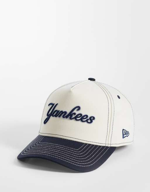 Gorra multicolor con visera en contraste y logo de texto de los NY Yankees E Frame de New Era