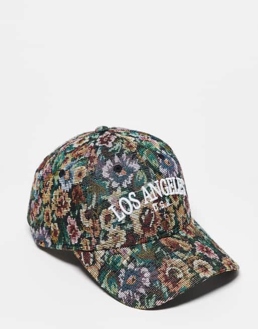 Gorra multicolor de los LA Dodgers con logo de texto y diseño de jacquard 9Forty de New Era 