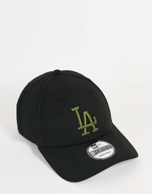 Gorra negra con botones de presión de los LA Dodgers de la MLB 9Forty de New Era