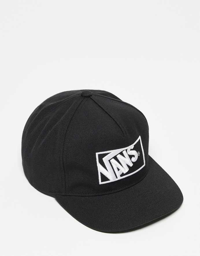 Vans Gorra negra con botones de presión Formula de