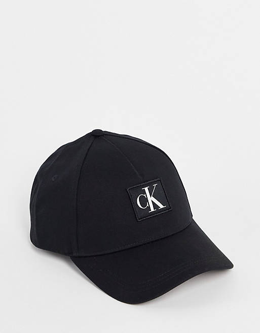 Mujer Gorras | Gorra negra con logo de algodón orgánico de Calvin Klein Jeans - CY03884