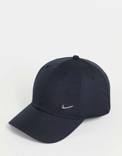 Gorras Y Gorros Hombre  Nike Gorra Negra Con Logo De Metal 943092