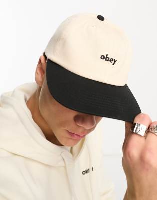 Gorra negra multicolor con botones de presión Benny de Obey