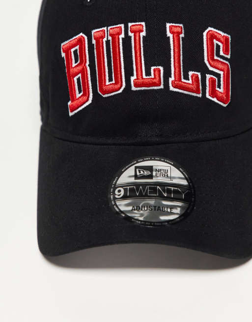 Gorra negra unisex con logo rojo de los Chicago Bulls 9Twenty de New Era, 4 de 4