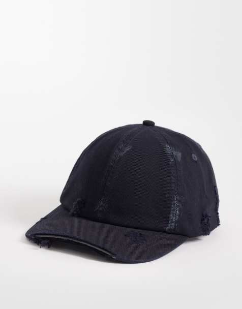 Gorra negro lavado con diseño desgastado de Weekday - view 1