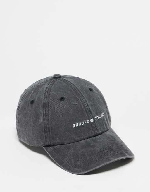 Gorra negro lavado con logo de Good For Nothing