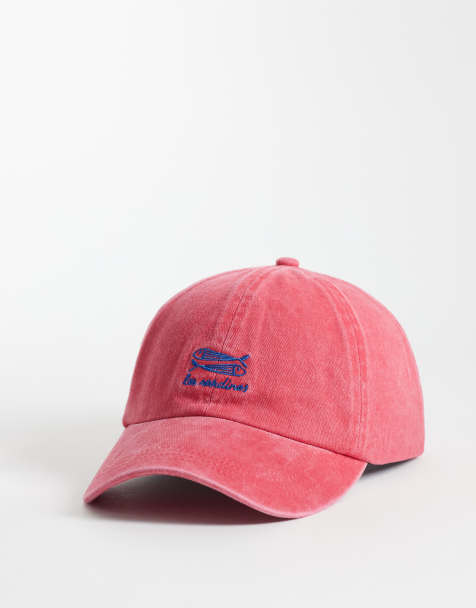 Gorra roja con motivo de peces de ASOS DESIGN - view 1