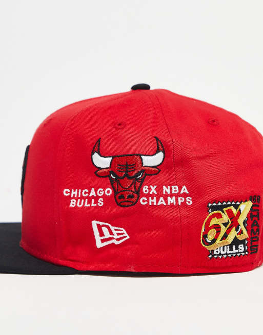 Gorra New Era Chicago Bulls Plana Unisex Negra