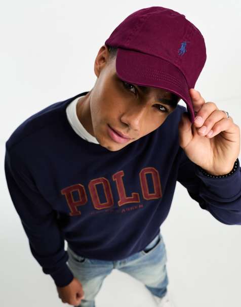 Gorra rojo oscuro con logo pequeño de Polo Ralph Lauren - view 1