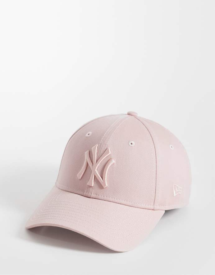 New Era Gorra rosa a tono para mujer con diseño de los NY Yankees 9Forty de