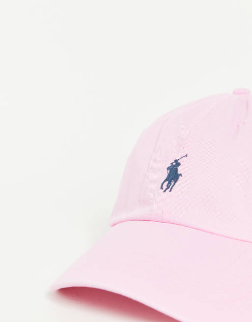 Gorra rosa con logo de caballo de Polo Ralph Lauren