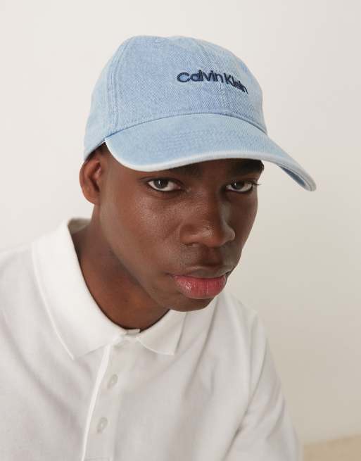 Gorra vaquera azul con logo bordado de Calvin Klein