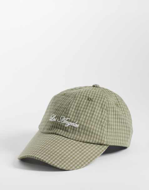 Gorra verde a cuadros con bordado de ASOS DESIGN - view 1