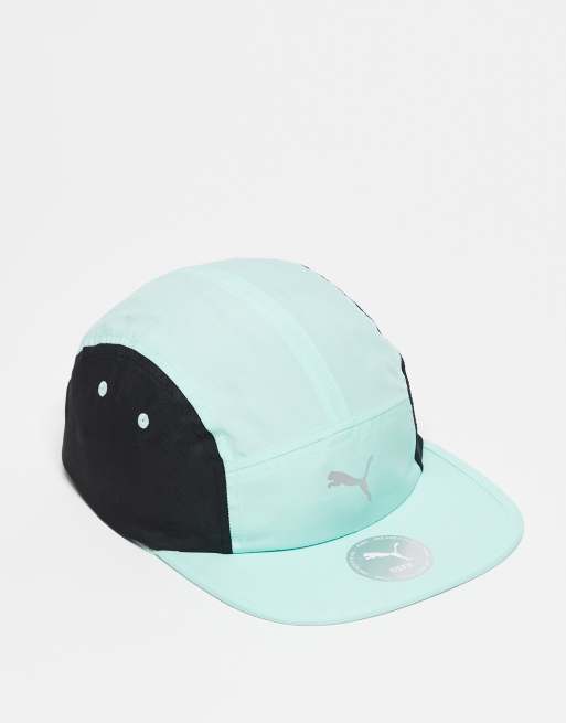 Gorra verde claro con diseño de 5 paneles Essentials Running de PUMA