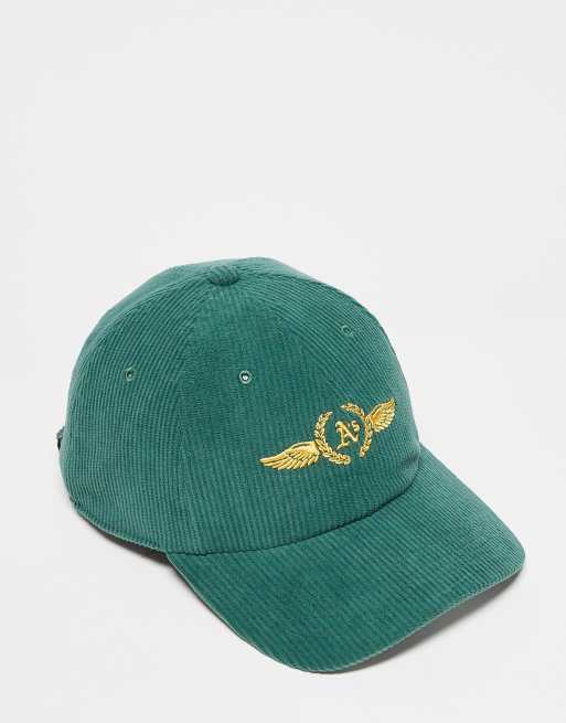Gorra verde con logo de los Oakland Athletics de pana de 47 Brand