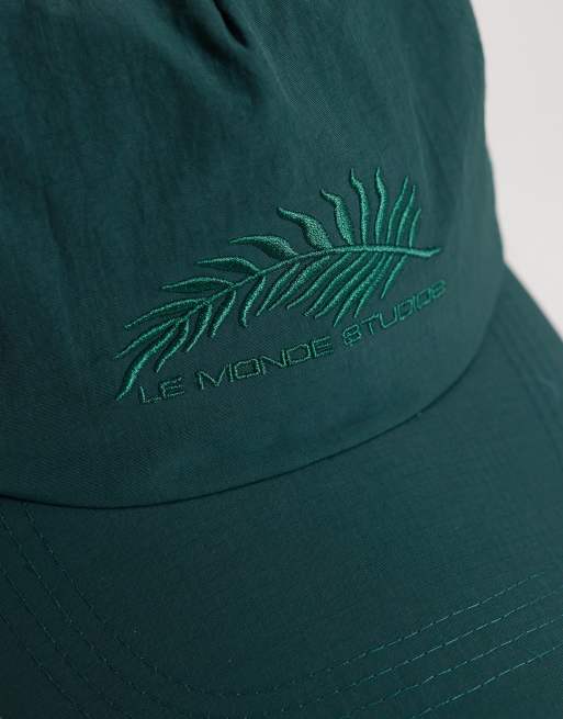 Gorra verde oscuro con bordado de nailon de ASOS DESIGN, 3 de 3