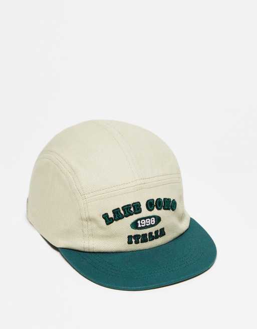 Gorra verde unisex con diseño de 5 paneles Heritage de Reclaimed Vintage