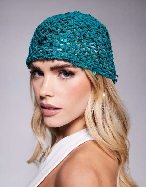 Gorro azul para festivales de croché de South Beach - view 1