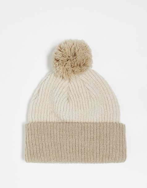 Gorro beis con pompón y diseño color block de New Era  - view 1