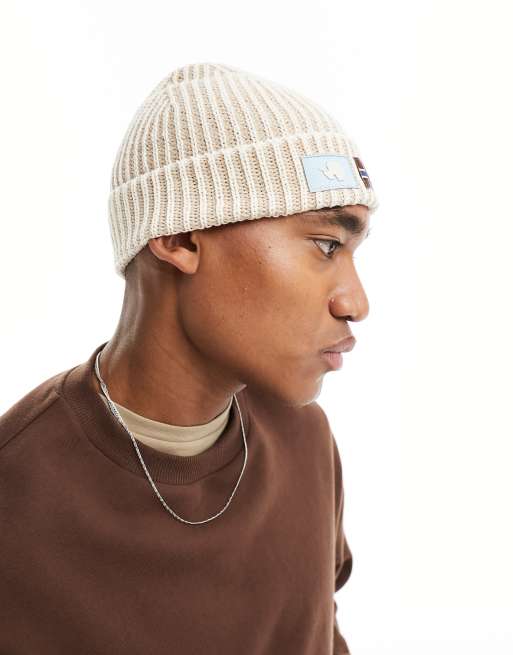 Gorro blanco con parches del logo Sham de Napapijri, 3 de 4