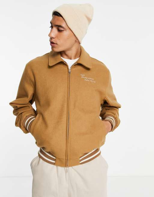 Gorro blanco hueso con vuelta ancha de punto fino de ASOS DESIGN