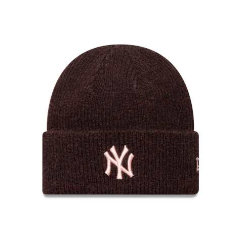 Gorro burdeos con dobladillo ancho y diseño de los NY Yankees de mezcla de lana para mujer de New Era - view 1