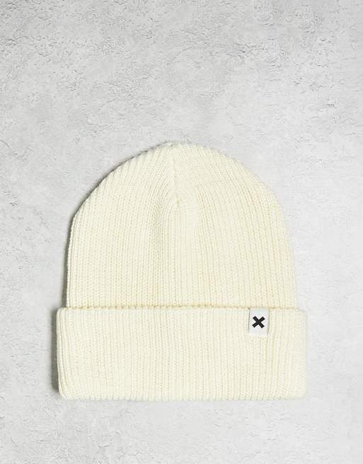 Gorro color crudo con logo de COLLUSION Unisex