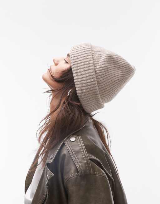 Gorro color topo de canalé Henry de Topshop