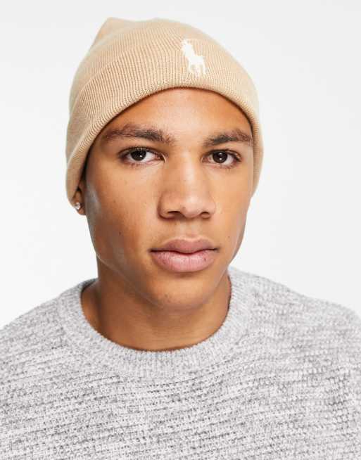 Gorro color tostado con logo de algodón pima de Polo Ralph Lauren, 4 de 4