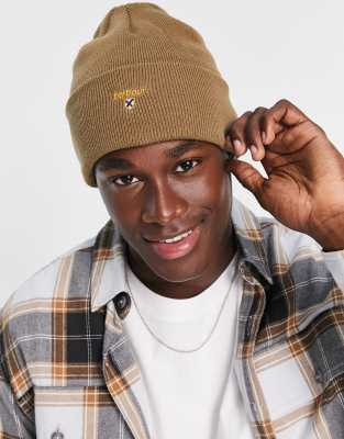 Gorro color tostado con logo Swinton de Barbour