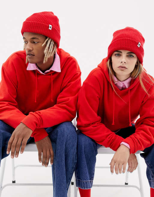 Gorro con logo de punto inglés acanalado de COLLUSION Unisex