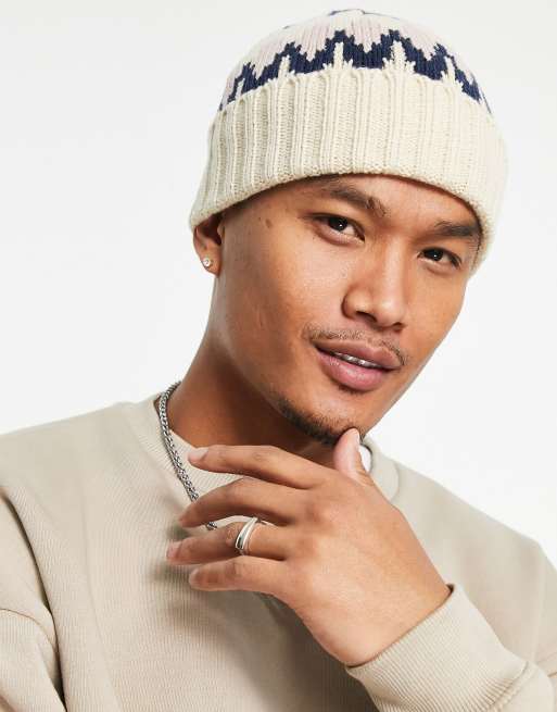 Gorro de pescador de punto con diseño de grecas alpinas de ASOS DESIGN, 3 de 4