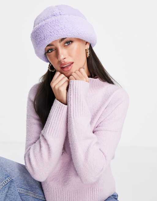 Gorro de pescador pequeño en color lila de ASOS DESIGN