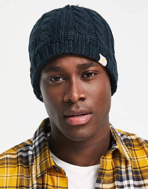 Gorro gris con logo de punto de ochos de Farah
