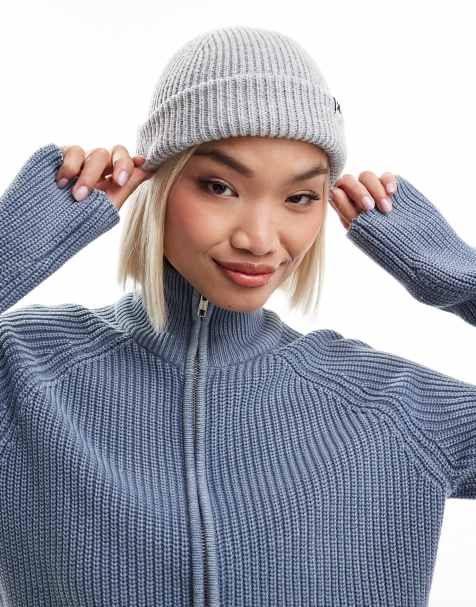 Gorro gris de estilo pescador con logo de COLLUSION - view 1