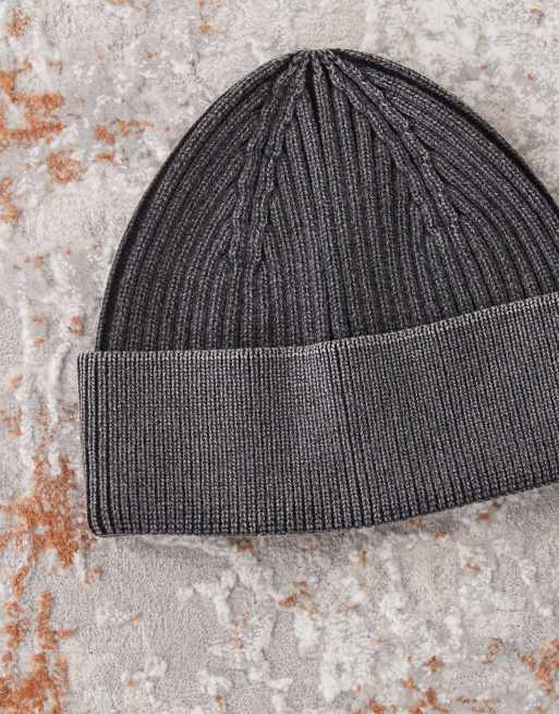 Gorro gris lavado de canalé de COLLUSION, 2 de 3