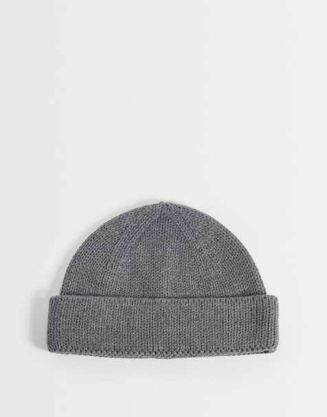 Gorro gris pequeño estilo pescador de punto acanalado de ASOS DESIGN - view 1